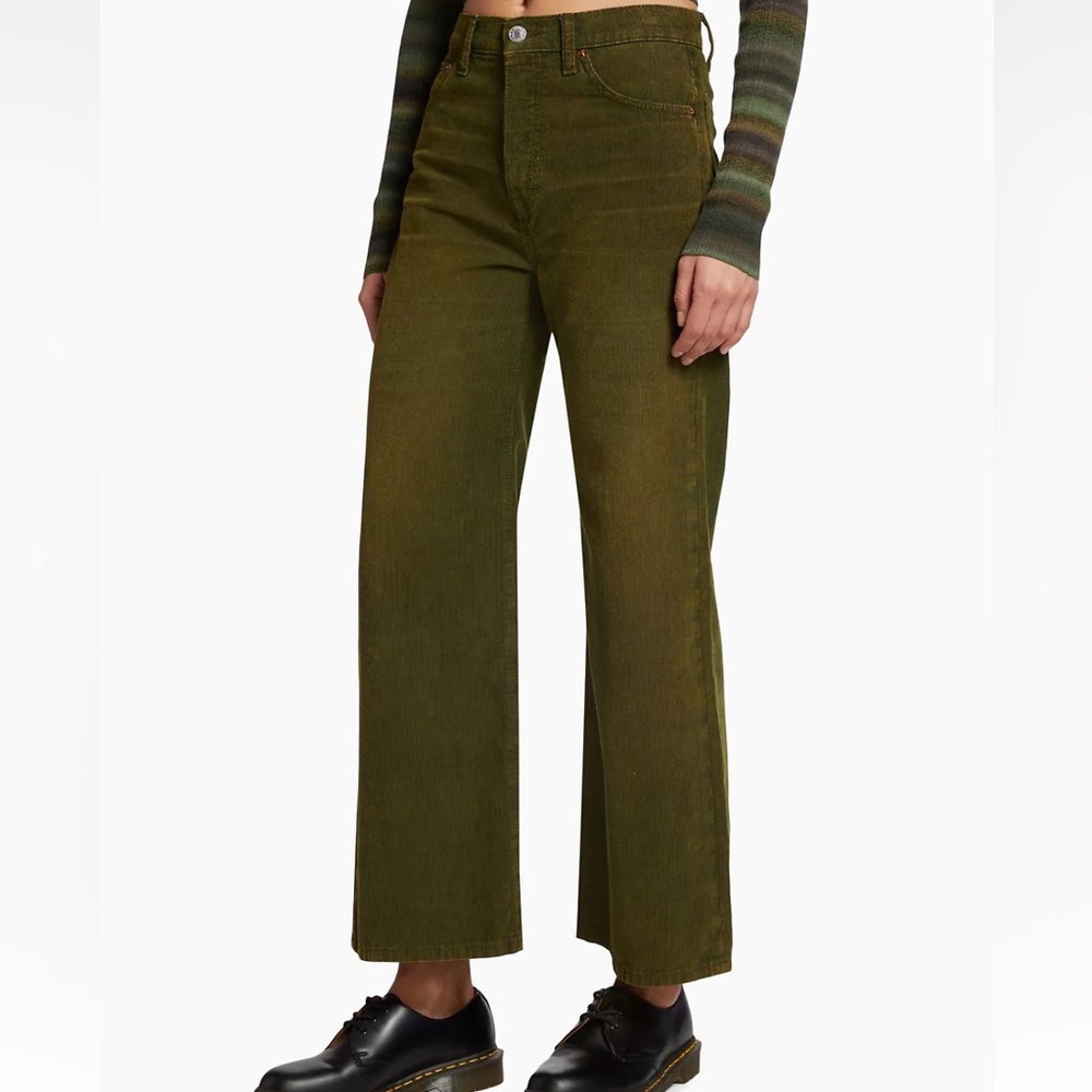 Re/done High-Rise Wide-Leg Crop Jeans NWT